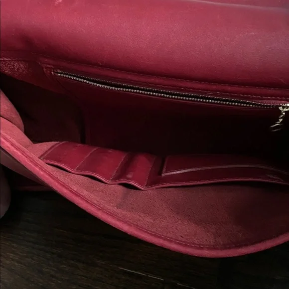 Coach dark red Leather attaché briefcase with Gold brass accents - Picture 4 of 6